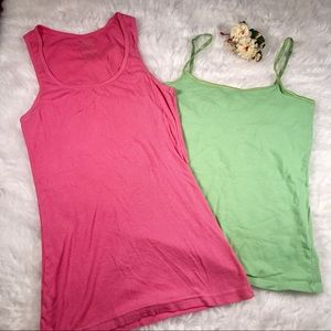 SO medium tank top bundle pink & green